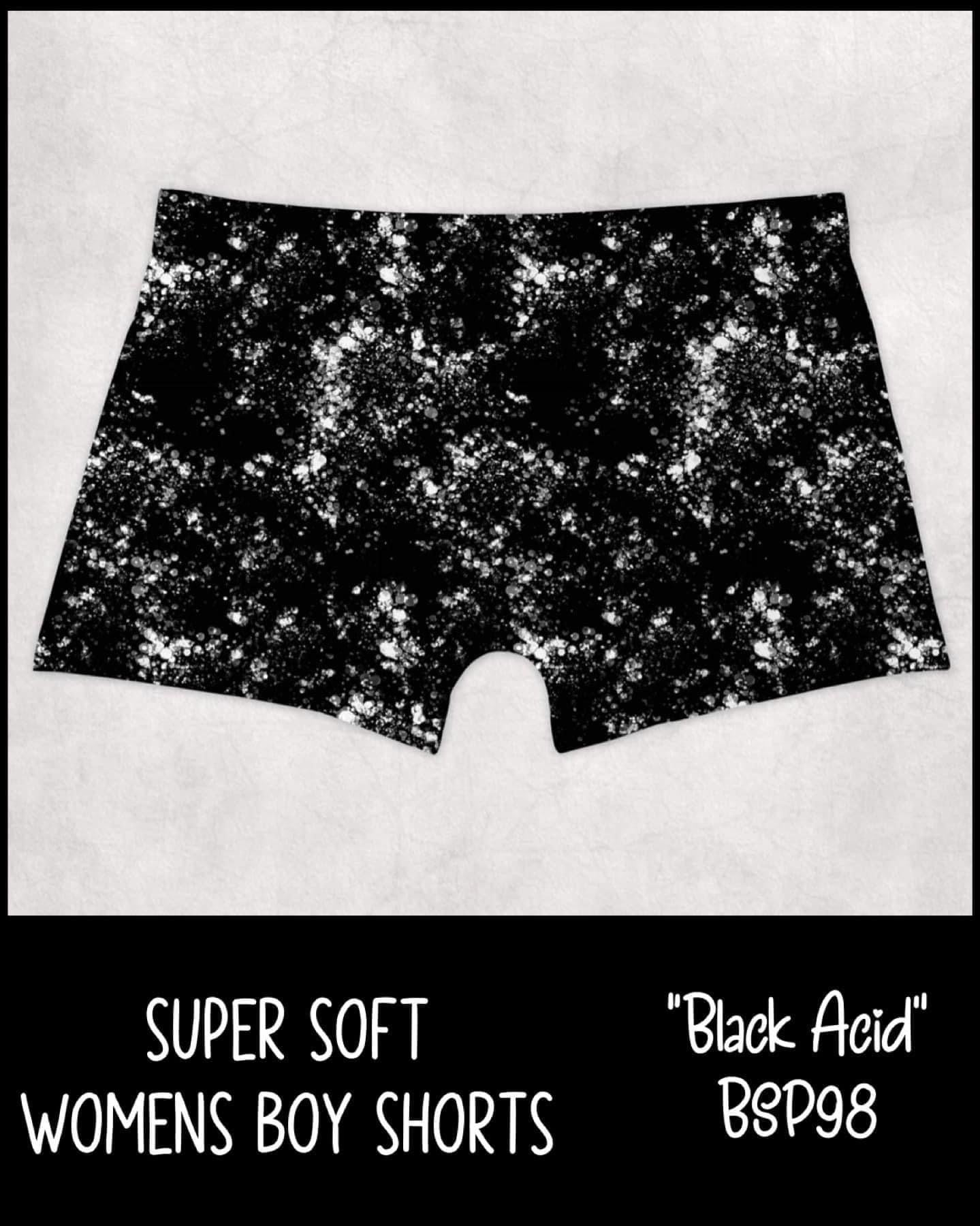 BSP98 Black Acid Boy Shorts- KC026