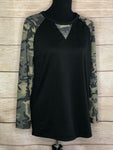 Camo Long Sleeved Raglan Tee