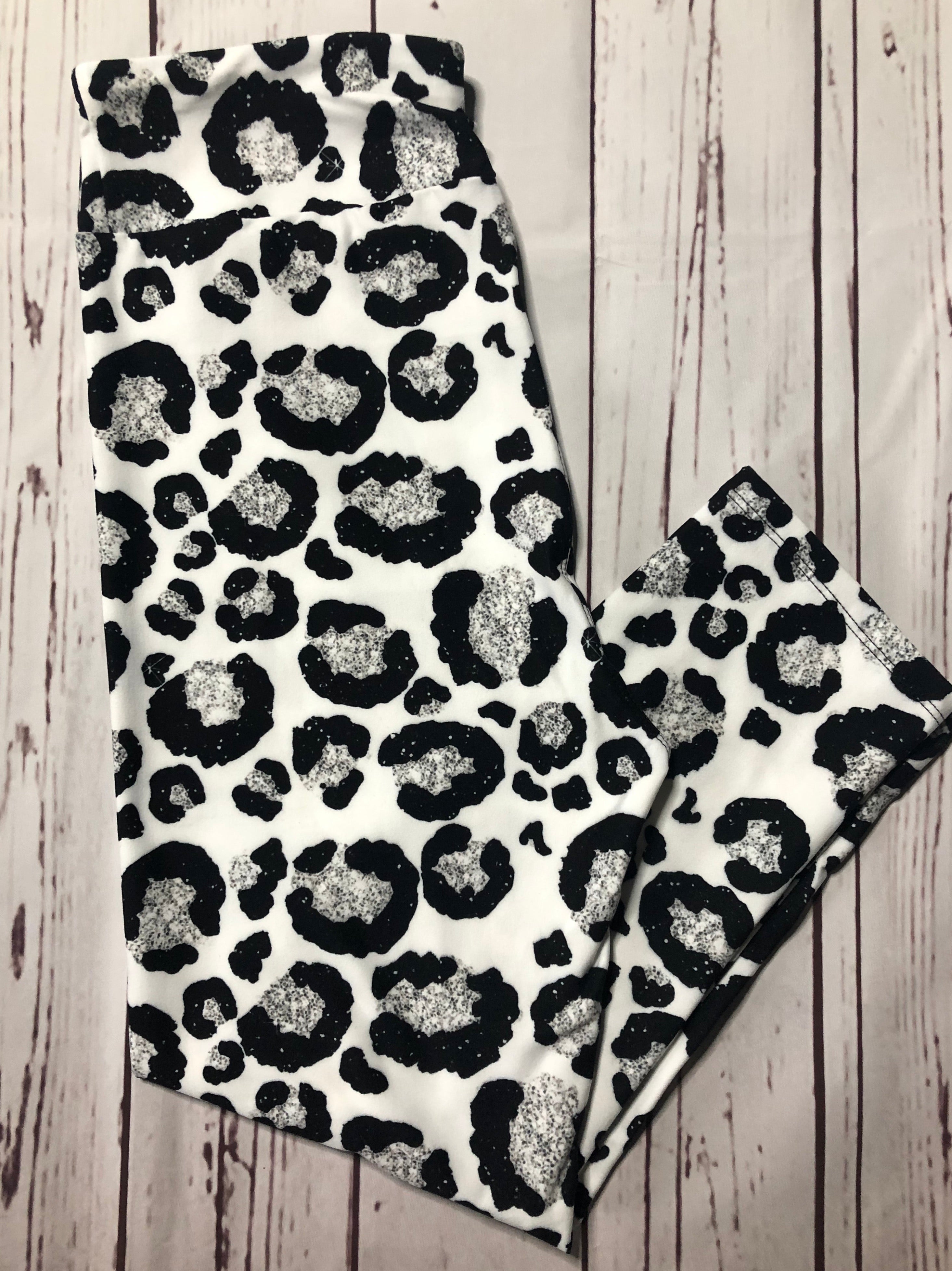 White Leopard Capri Leggings