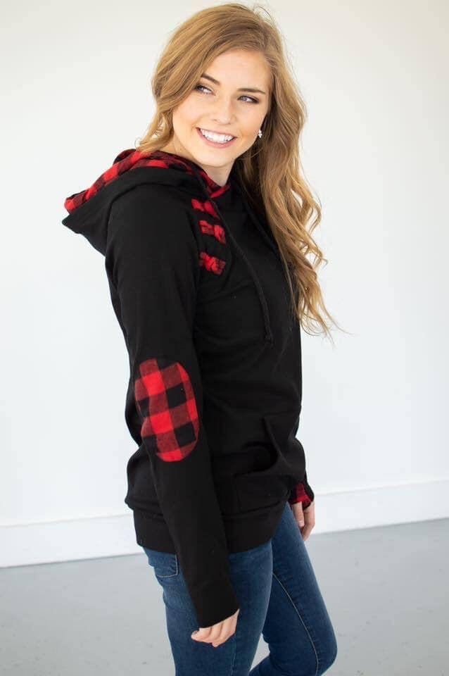 Buffalo Plaid Black Double hoodie