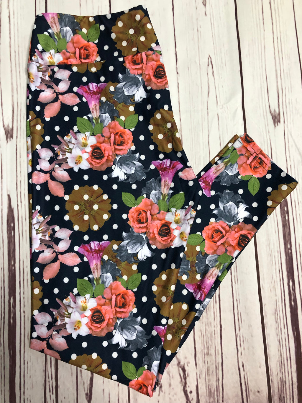 Polka Dot Floral Leggings