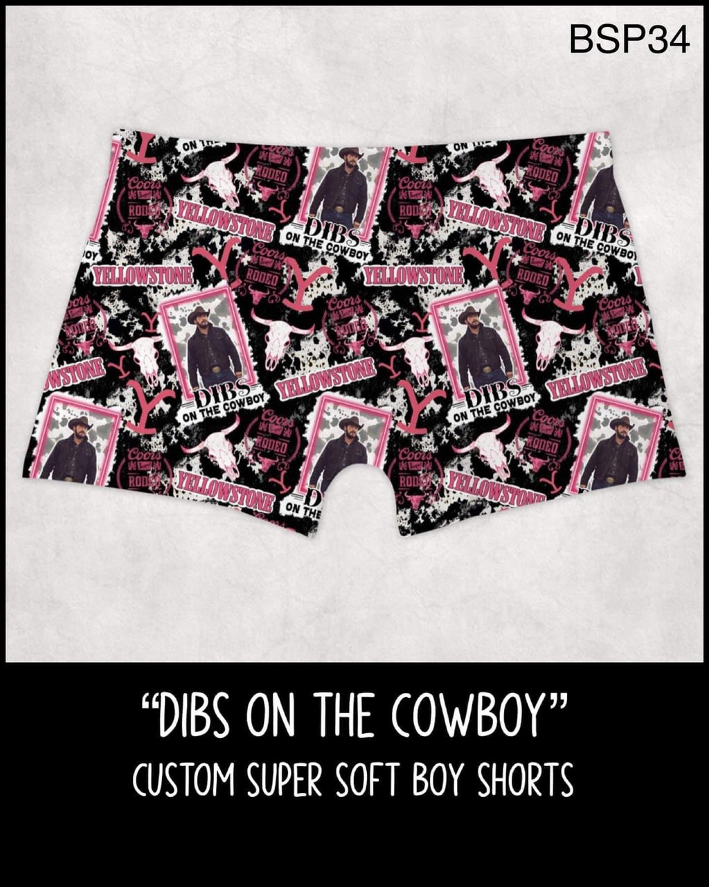 Dibs On The Cowboy Boy Shorts- KC018