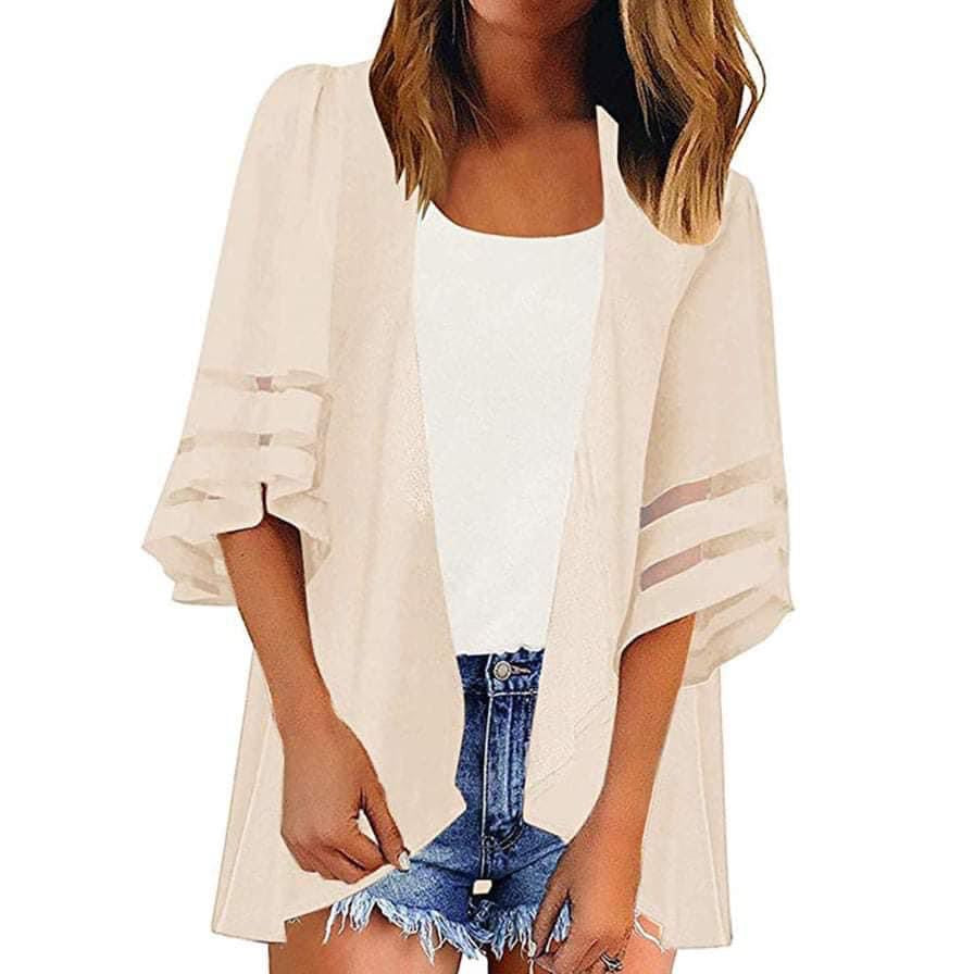 Cream Chiffon Kimono- JAI24