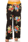 Black floral print full length loungers!