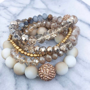 Shine Bracelet Set Nude