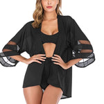 Black Chiffon Kimono- JAI24