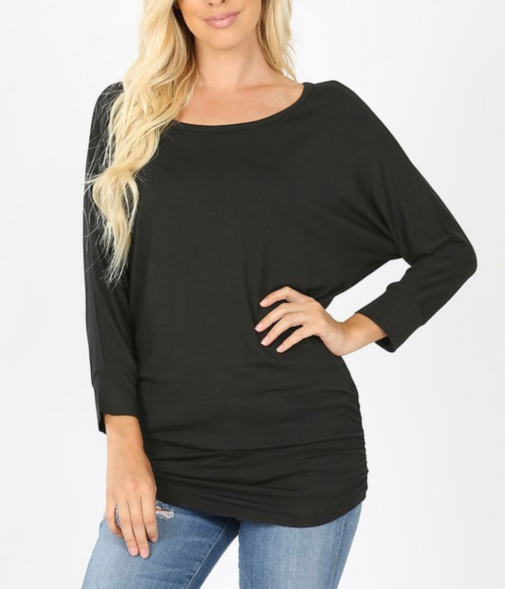 Black Dolman Top