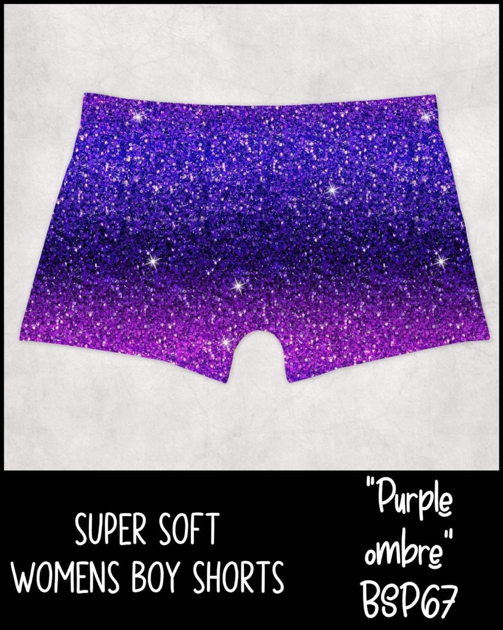 BSP67 Purple Ombre' Boy Shorts- KC026