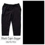 Black Capri Joggers No Cuff